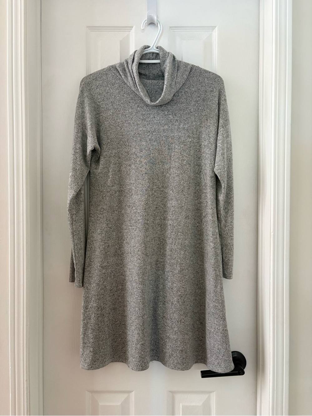 Brit & Bri Grey Knit Cowl Neck Dress